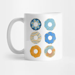 Orange and blue donuts Mug